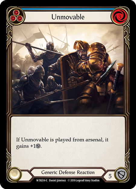 Unmovable - Blue Card Front