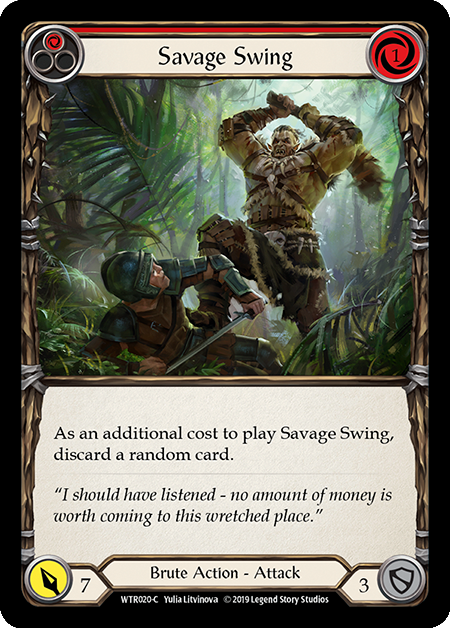 Savage Swing - Red Card Front