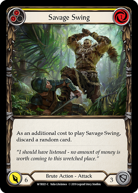 Savage Swing - Yellow Card Front