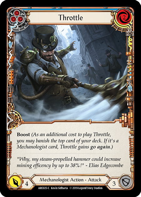 Throttle - Blue Card Front