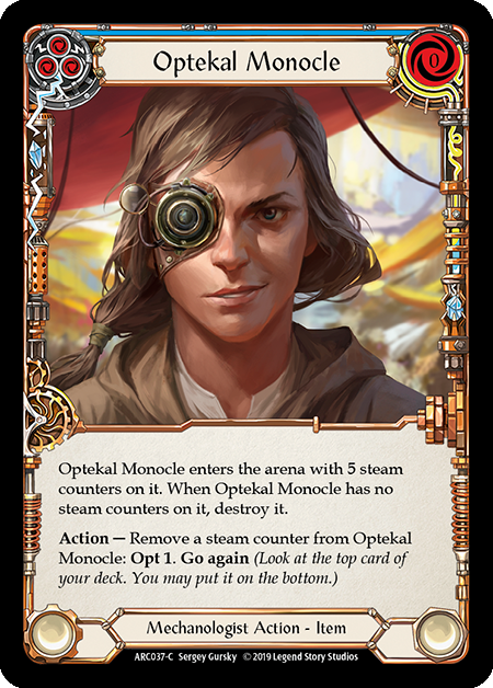 Optekal Monocle Card Front