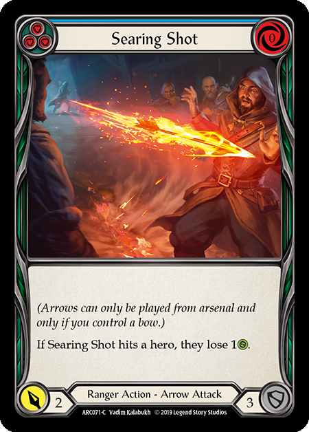 Searing Shot (Blue) Card Front