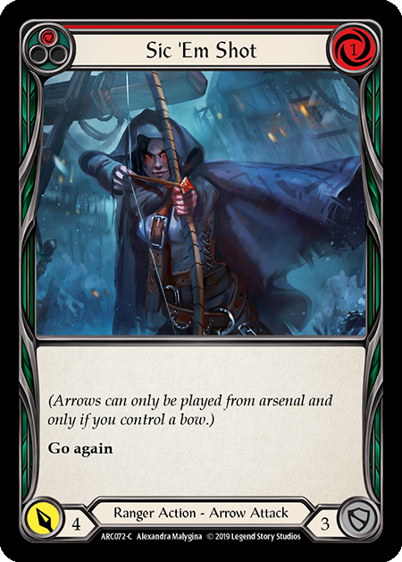 Sic 'Em Shot - Red Card Front