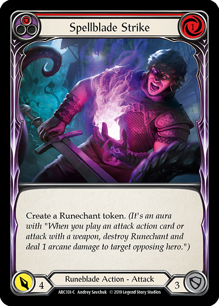 Spellblade Strike - Red Card Front