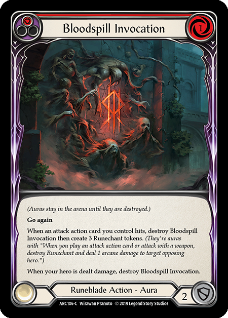 Bloodspill Invocation - Red Card Front