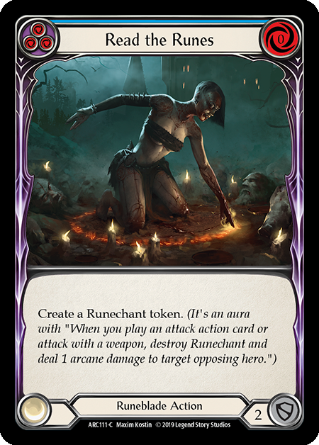 Read the Runes (Blue) Card Front