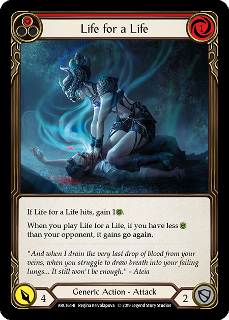 Life for a Life - Red Card Front