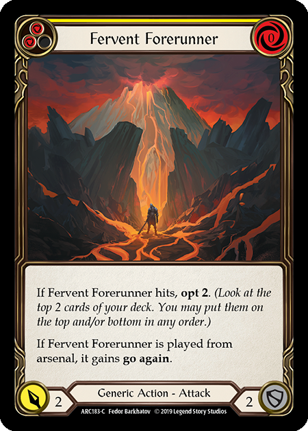Fervent Forerunner - Yellow Card Front
