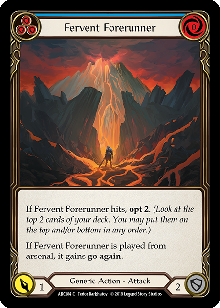 Fervent Forerunner - Blue Card Front