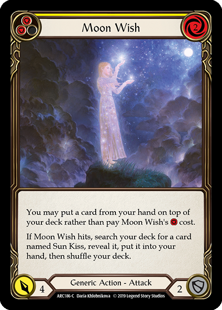 Moon Wish - Yellow Card Front