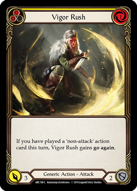 Vigor Rush - Yellow Card Front