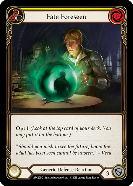Fate Foreseen - Yellow Card Front