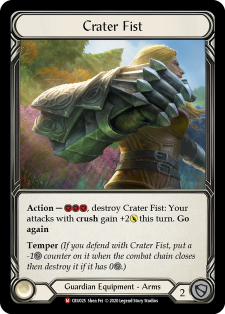 Crater Fist Card Front