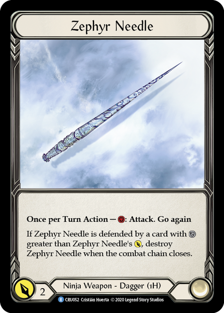 Zephyr Needle Card Front
