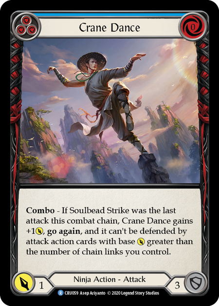 Crane Dance (Blue) Card Front