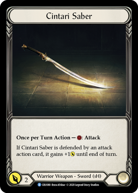Cintari Saber Card Front