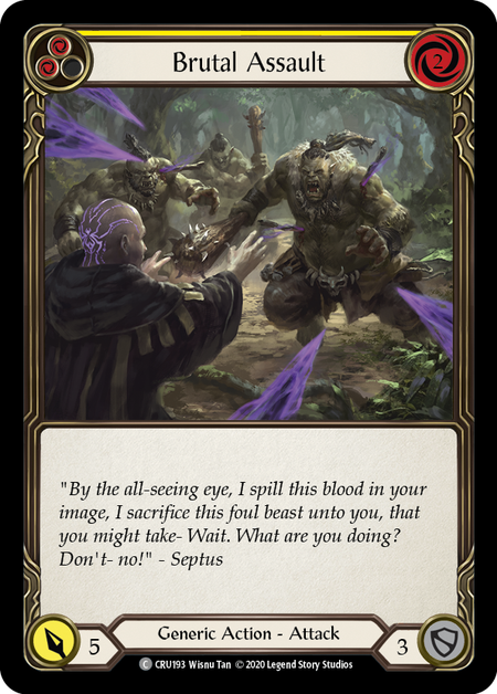 Brutal Assault - Yellow Card Front