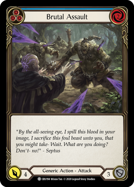 Brutal Assault - Blue Card Front