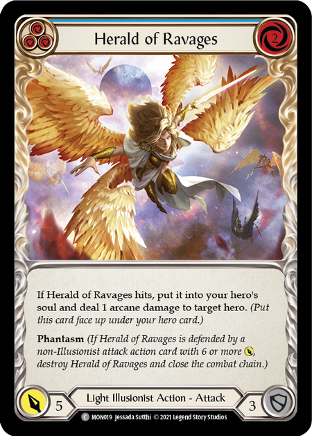 Herald of Ravages - Blue Card Front