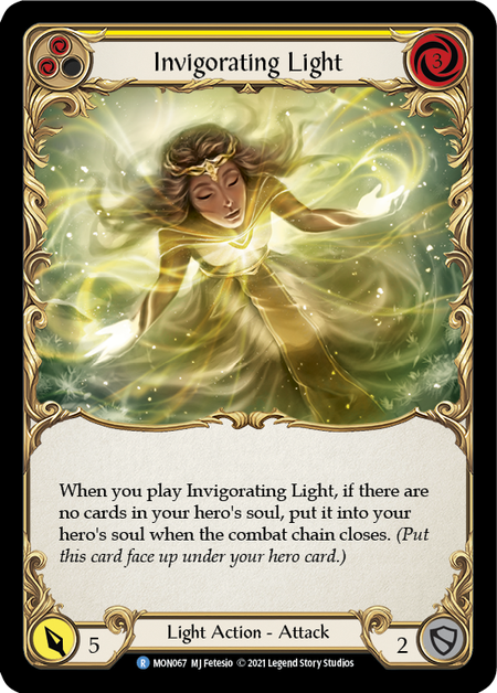 Invigorating Light - Yellow Card Front