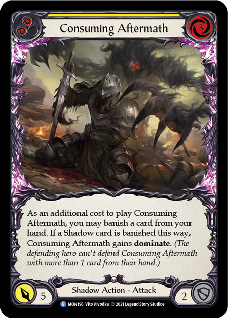 Consuming Aftermath - Yellow Card Front