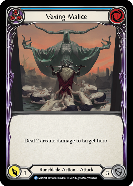 Vexing Malice (Blue) Card Front