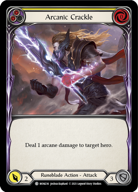 Arcanic Crackle - Yellow Card Front