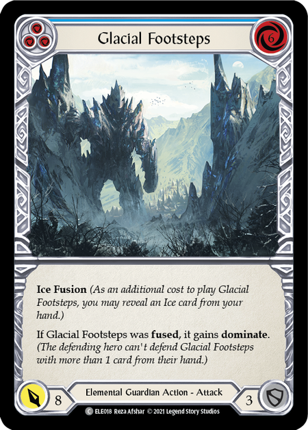 Glacial Footsteps - Blue Card Front