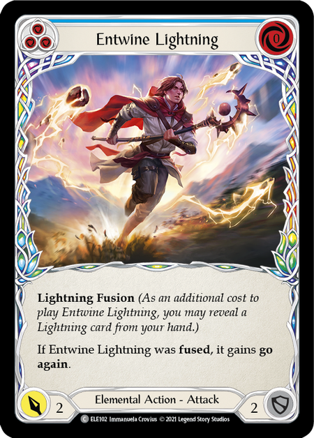 Entwine Lightning - Blue Card Front