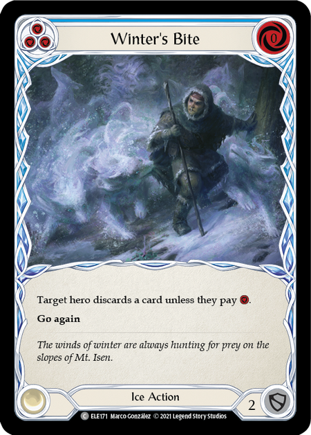 Winter's Bite - Blue Card Front