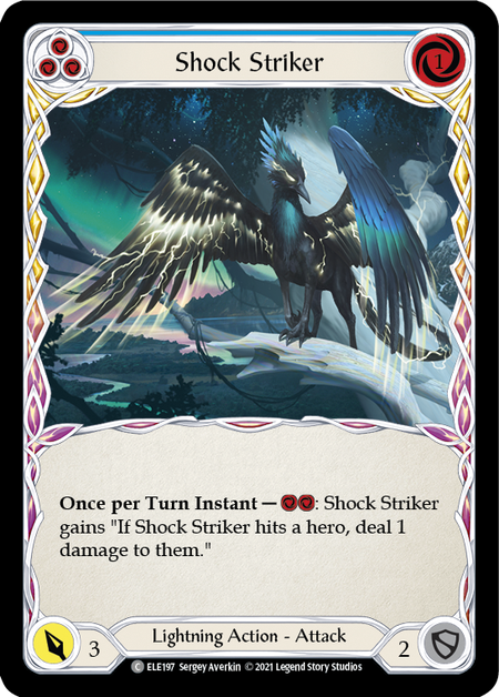 Shock Striker - Blue Card Front