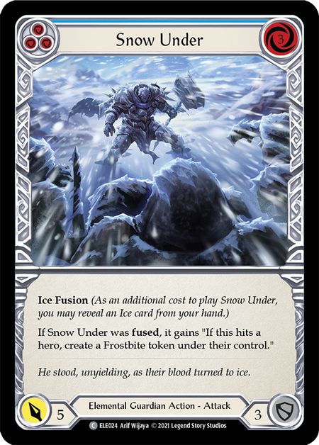 Snow Under (Blue) Card Front