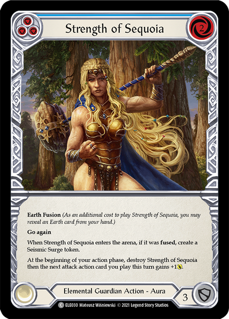 Strength of Sequoia - Blue Card Front