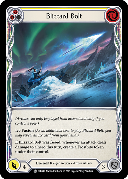 Blizzard Bolt - Yellow Card Front