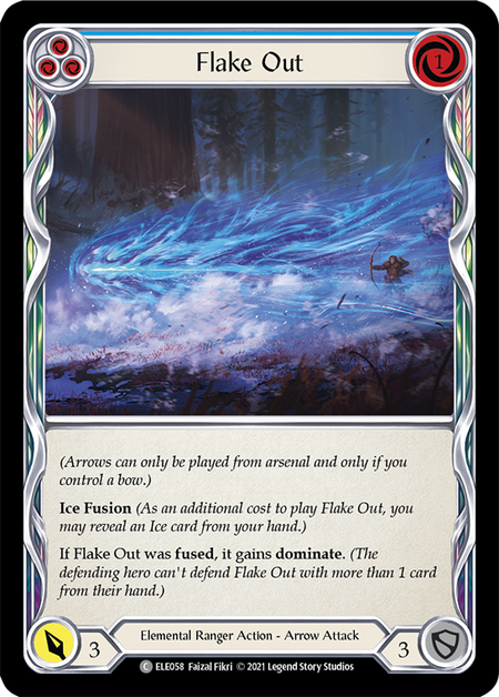 Flake Out - Blue Card Front