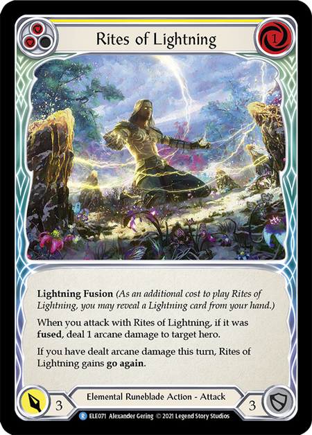 Rites of Lightning - Yellow Card Front
