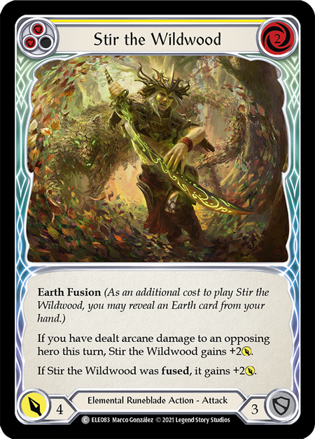 Stir the Wildwood - Yellow Card Front