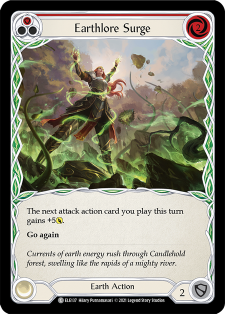 Earthlore Surge (Red) Card Front