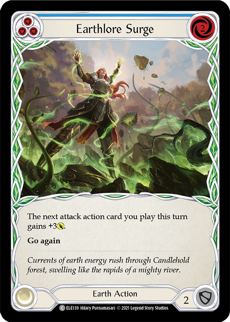 Earthlore Surge - Blue Card Front