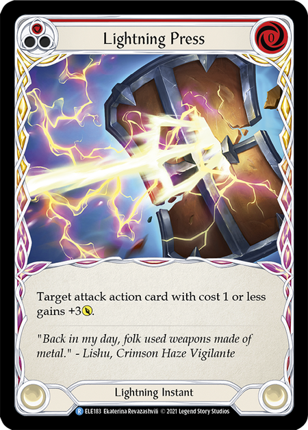 Lightning Press (Red) Card Front