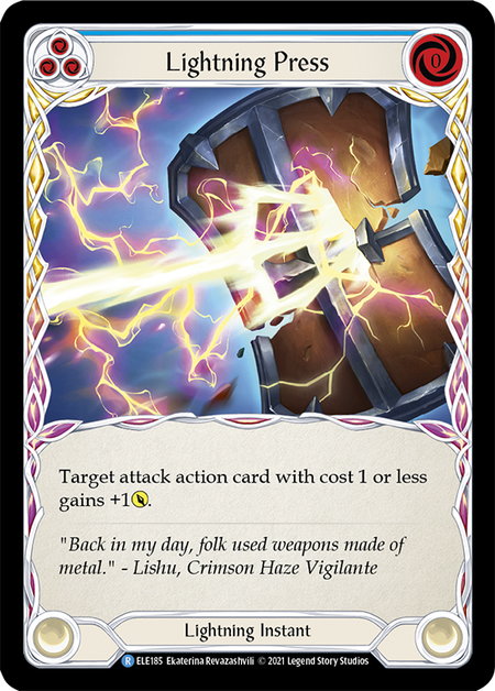 Lightning Press - Blue Card Front