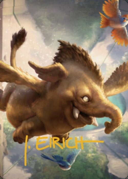 Art Series: Lulu, Loyal Hollyphant Card Front