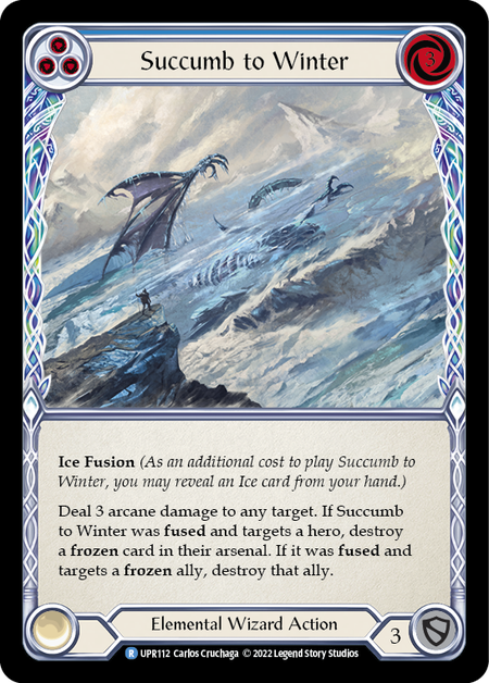 Succumb to Winter - Blue Card Front