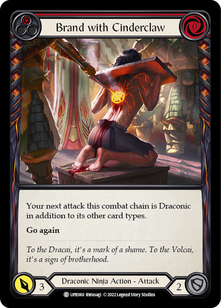 Brand with Cinderclaw - Red Card Front