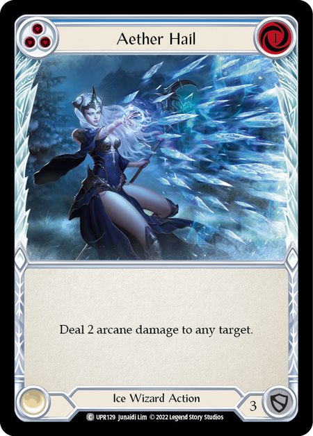 Aether Hail - Blue Card Front