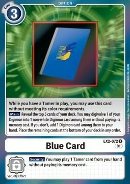 Blue Card Card Front