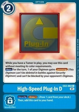 High-Speed Plug-In D Card Front