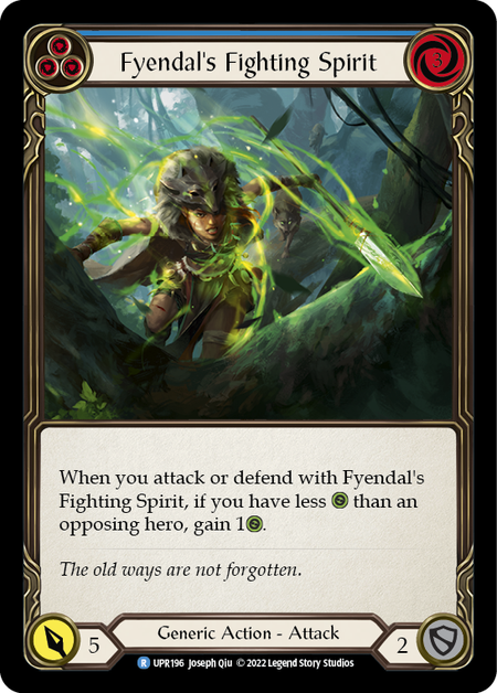 Fyendal's Fighting Spirit - Blue Card Front