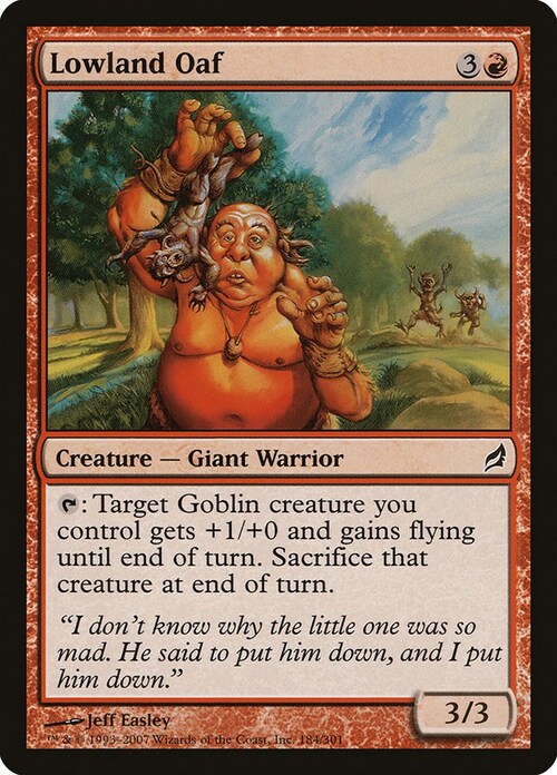 Lowland Oaf Card Front