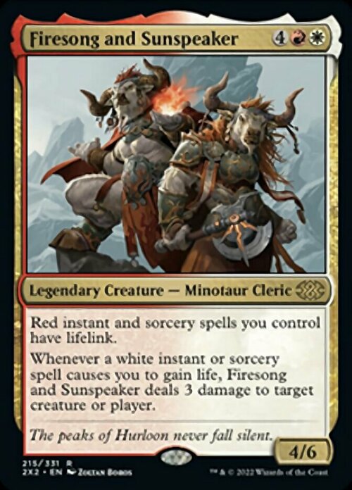 Firesong and Sunspeaker Card Front